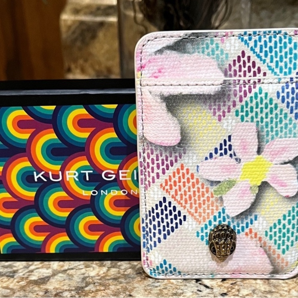Kurt Geiger Floral Multi-Color Card & Key Holder